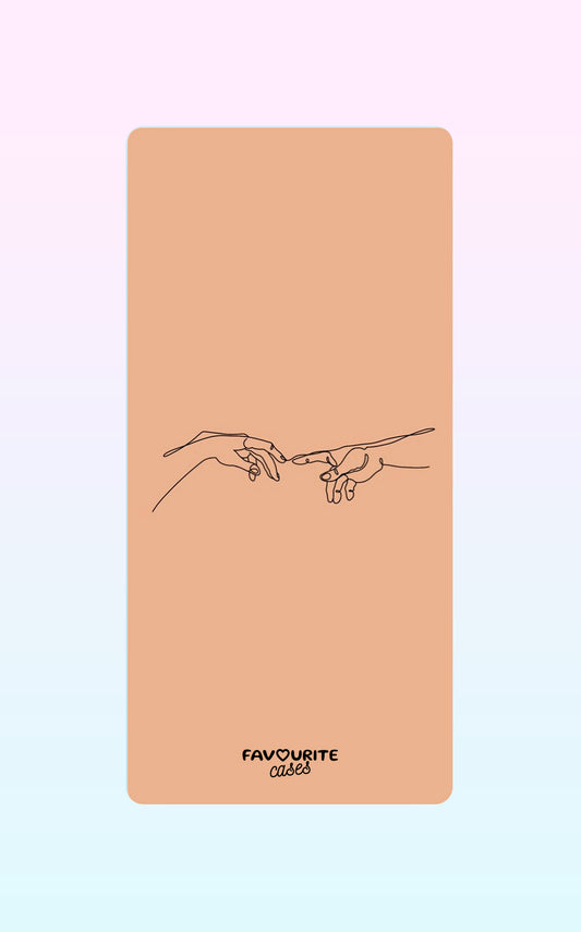 Beige Aesthetic Hand Handyhülle