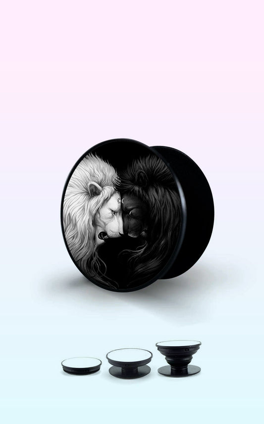 Black And White Lions Handyhalterung