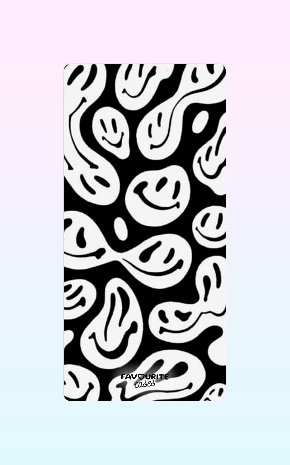 Blurry Black Happy Faces Handyhülle