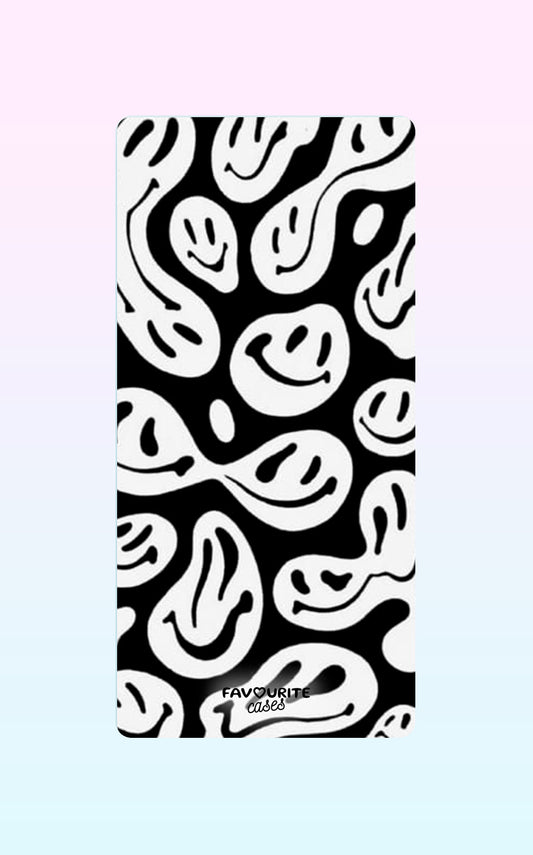Blurry Black Smileys Handyhülle