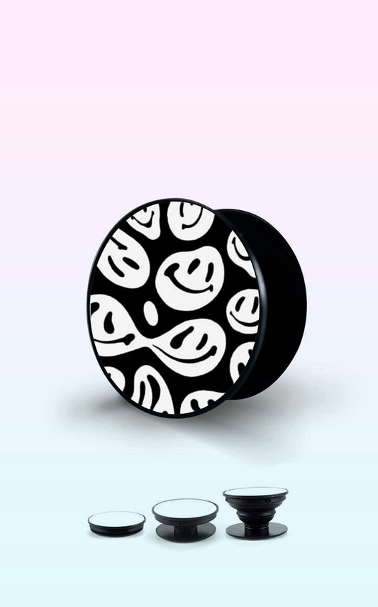 Blurry Black Smileys Handyhalterung