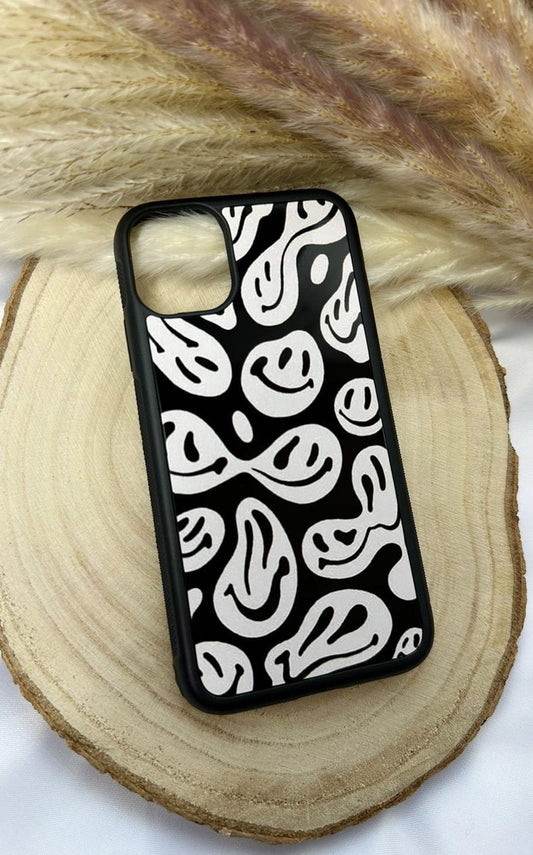 Blurry Black Smileys Handyhülle - für das Modell iPhone 11
