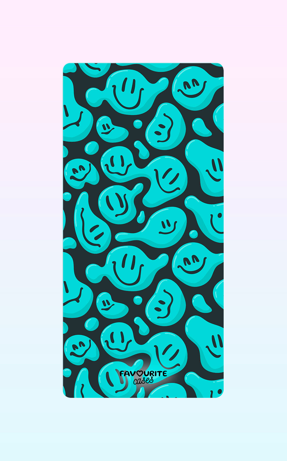 Teal Happy Faces Handyhülle