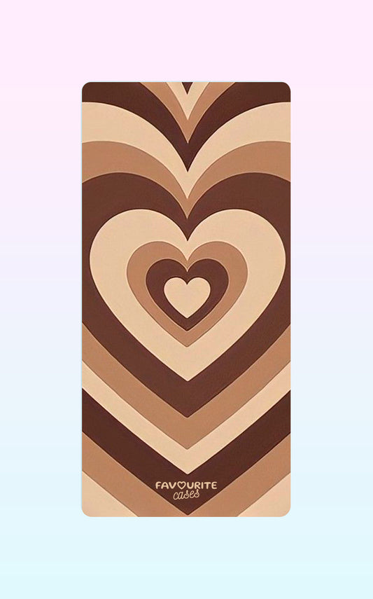 Brown Layered Heart Handyhülle