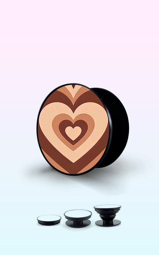 Brown Layered Heart Handyhalterung