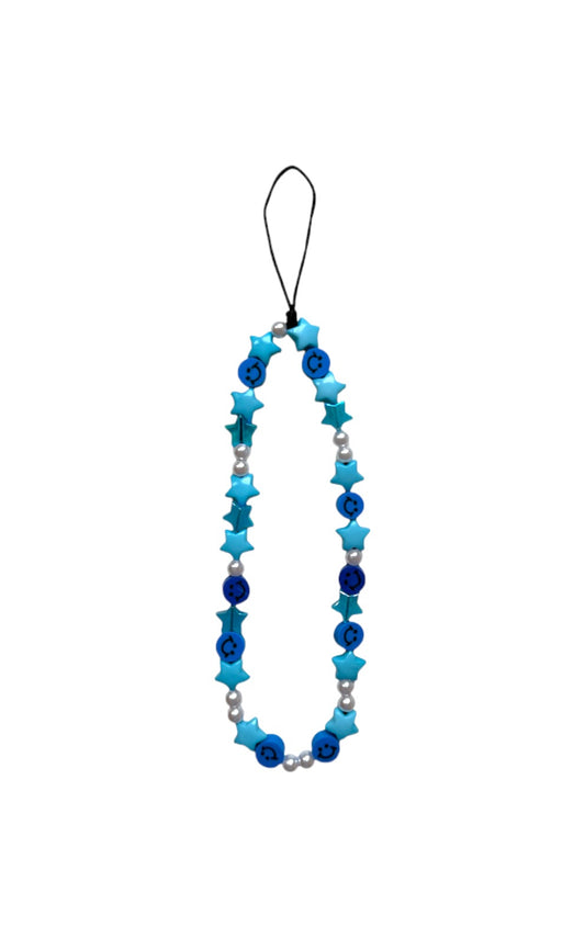 Handykette "Blue Smiley"