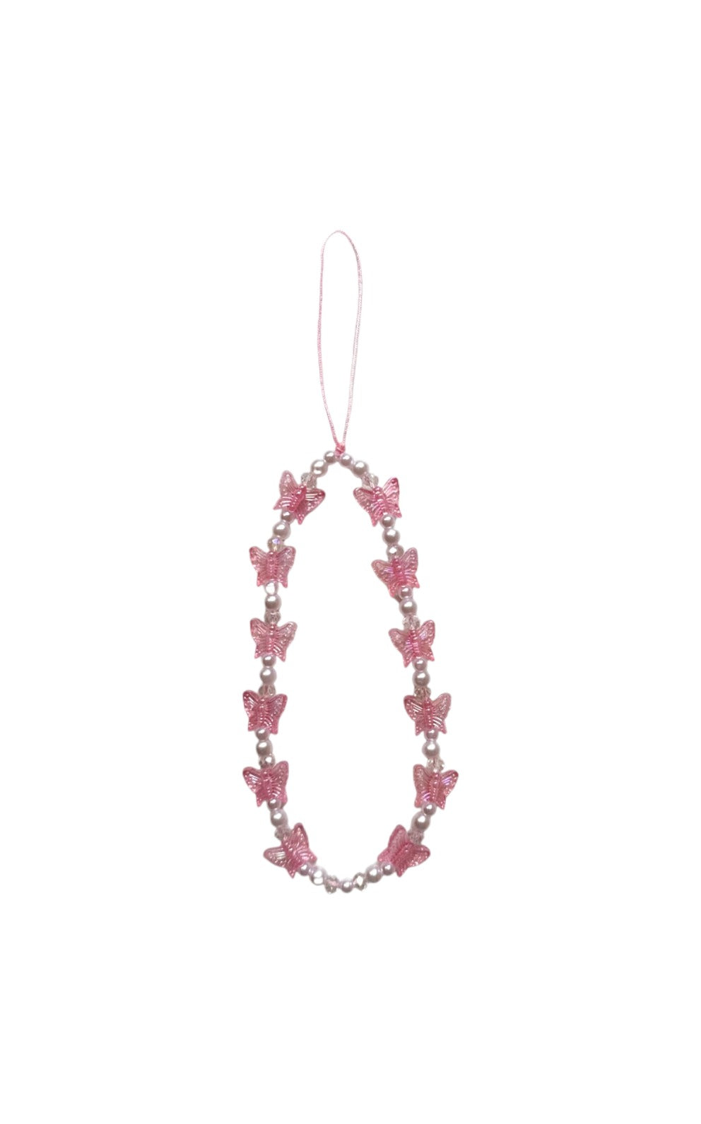Mobile phone chain "Pink Butterfly"