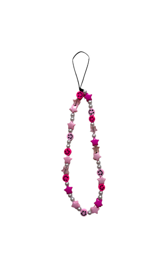 Handykette "Pink Smiley"