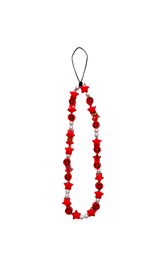 Handykette "Red Smiley"