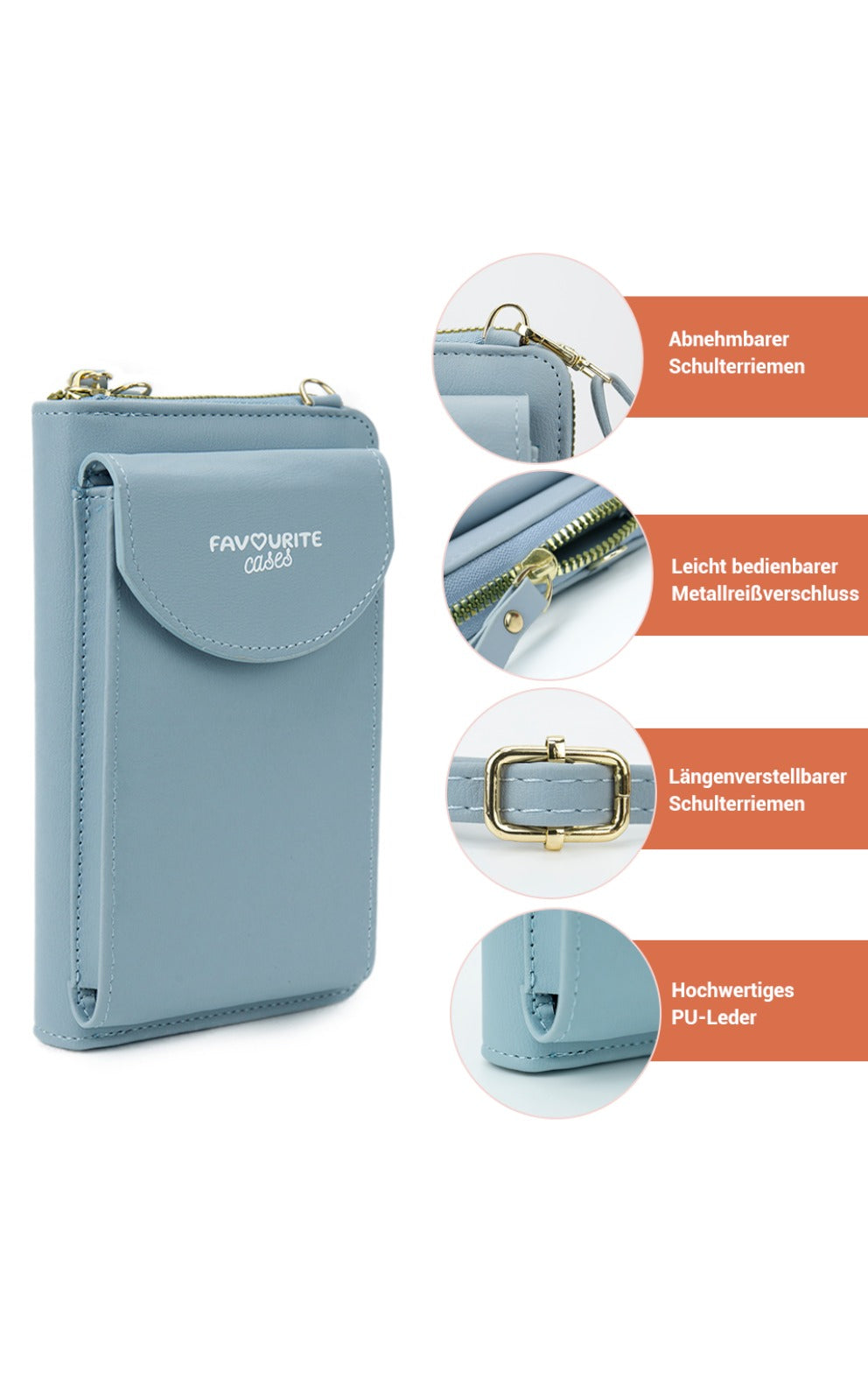 Handytasche zum Umhängen - Blau
