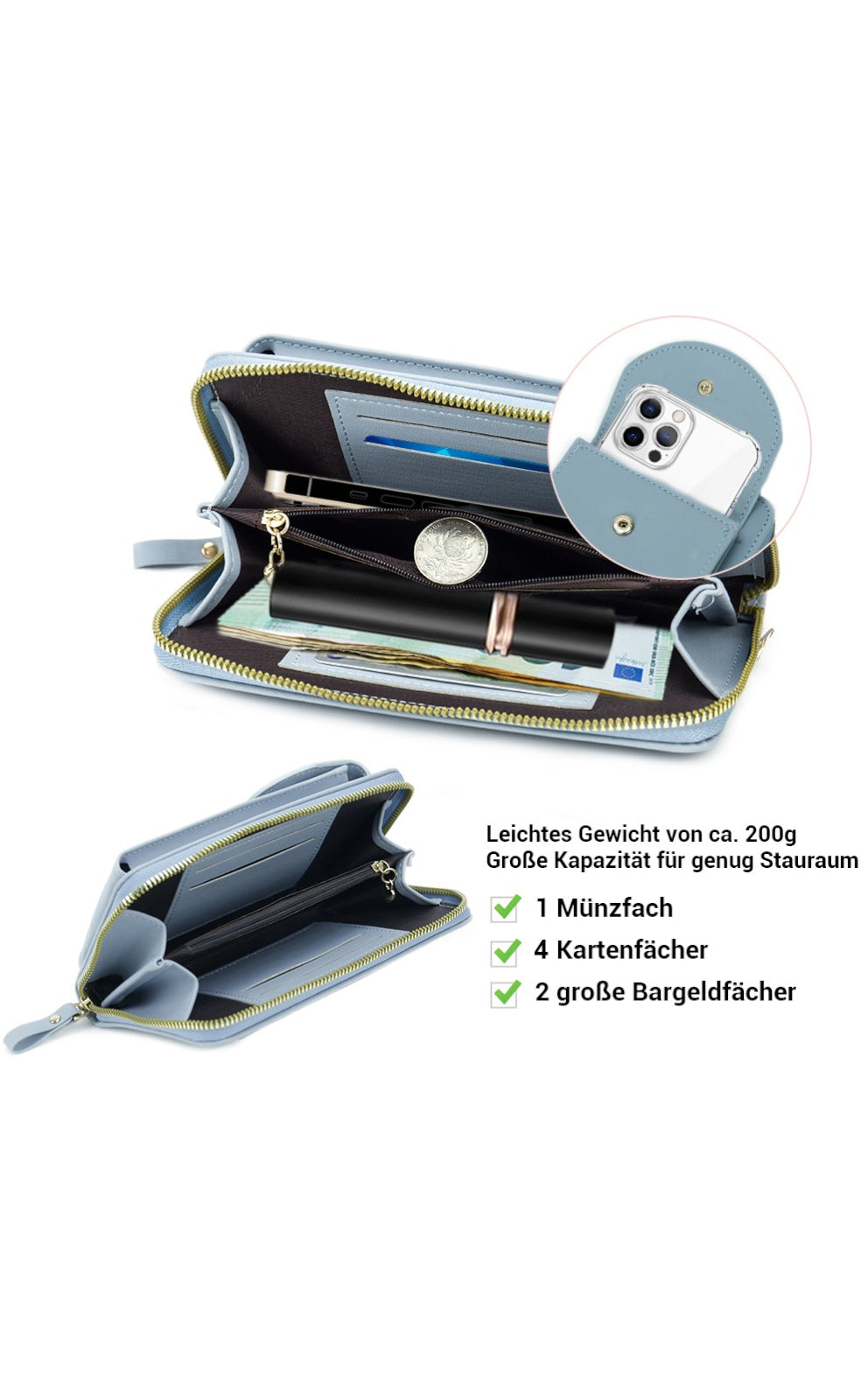 Handytasche zum Umhängen - Blau