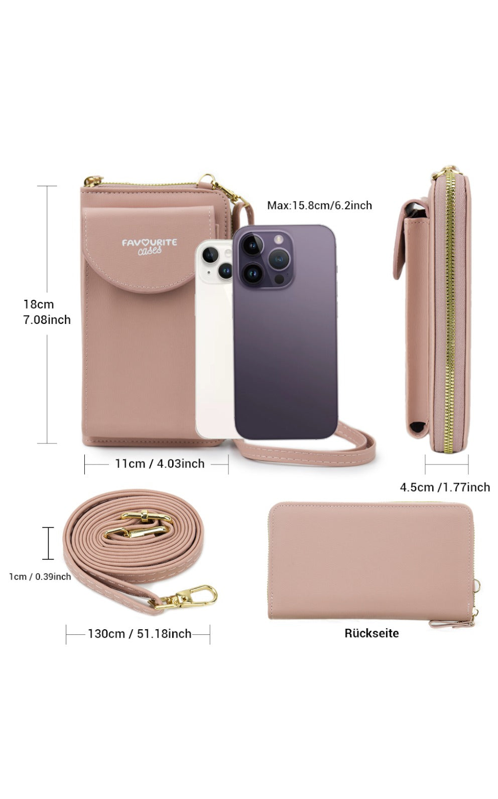 Handytasche zum Umhängen - Pink