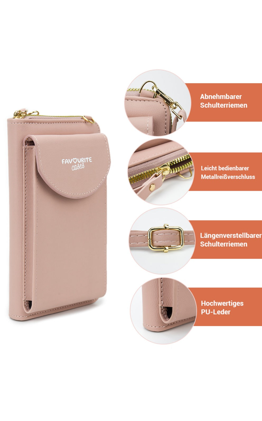 Handytasche zum Umhängen - Pink