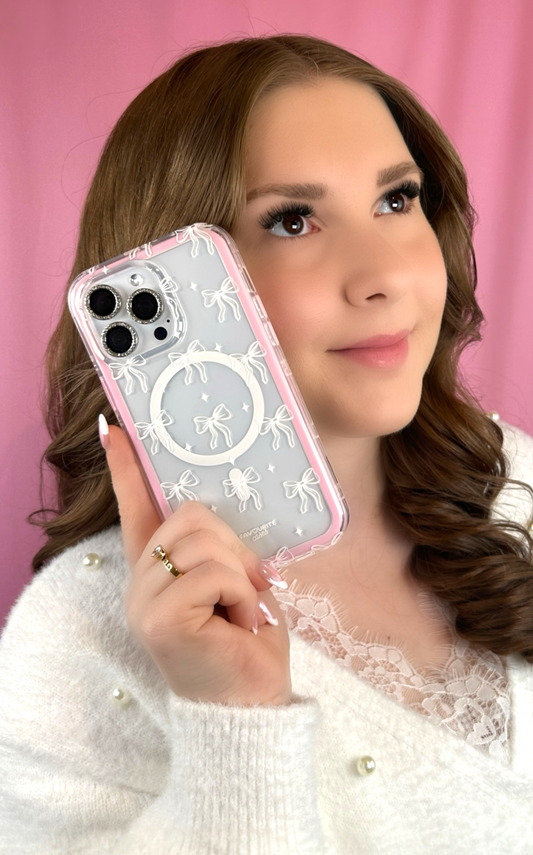 Flirty Bow - magnetische iPhone Handyhülle