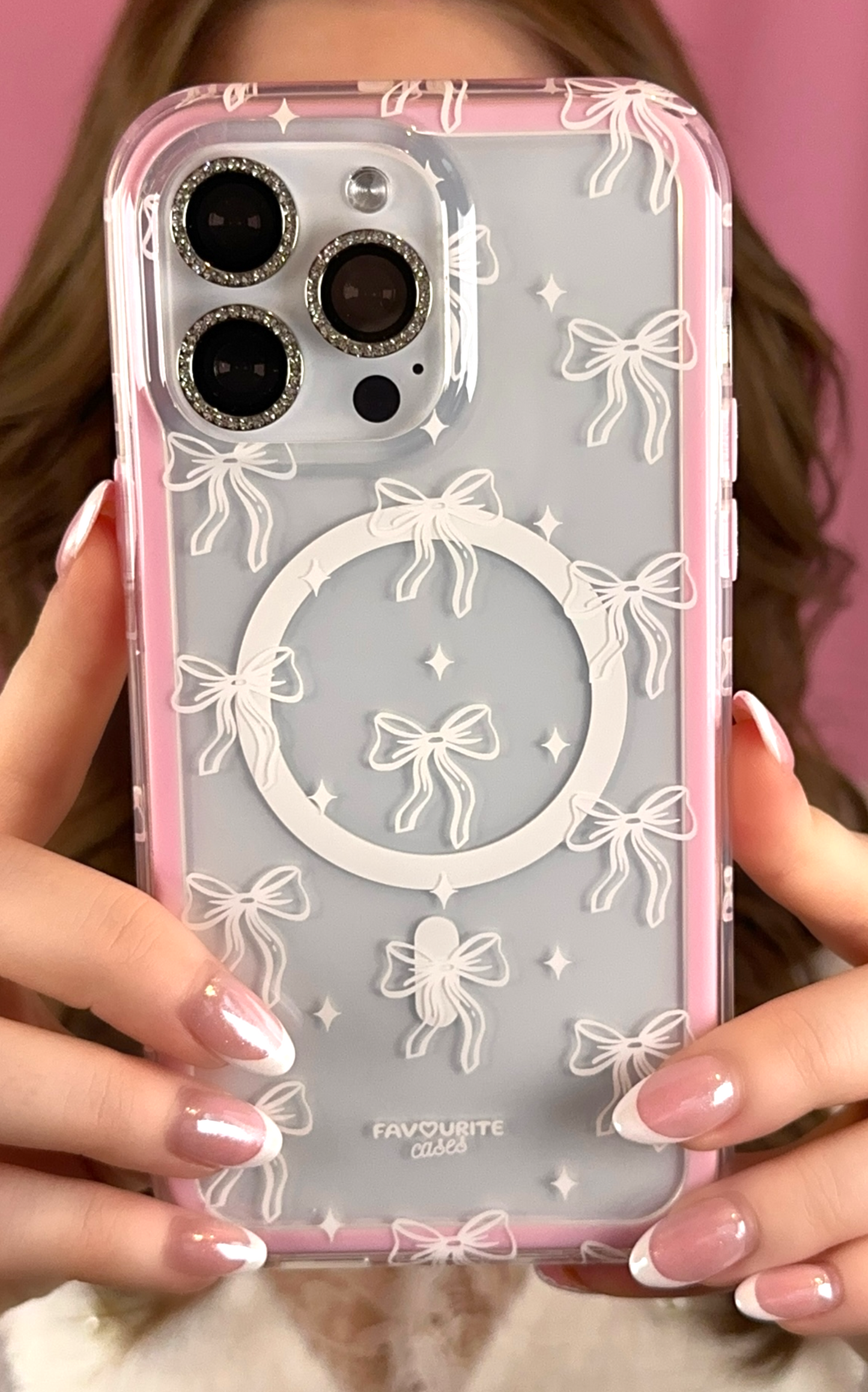Flirty Bow - magnetische iPhone Handyhülle