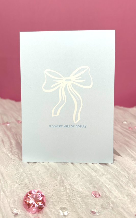 Postkarte "A softer kind of pretty" - Flirty Bow Kollektion