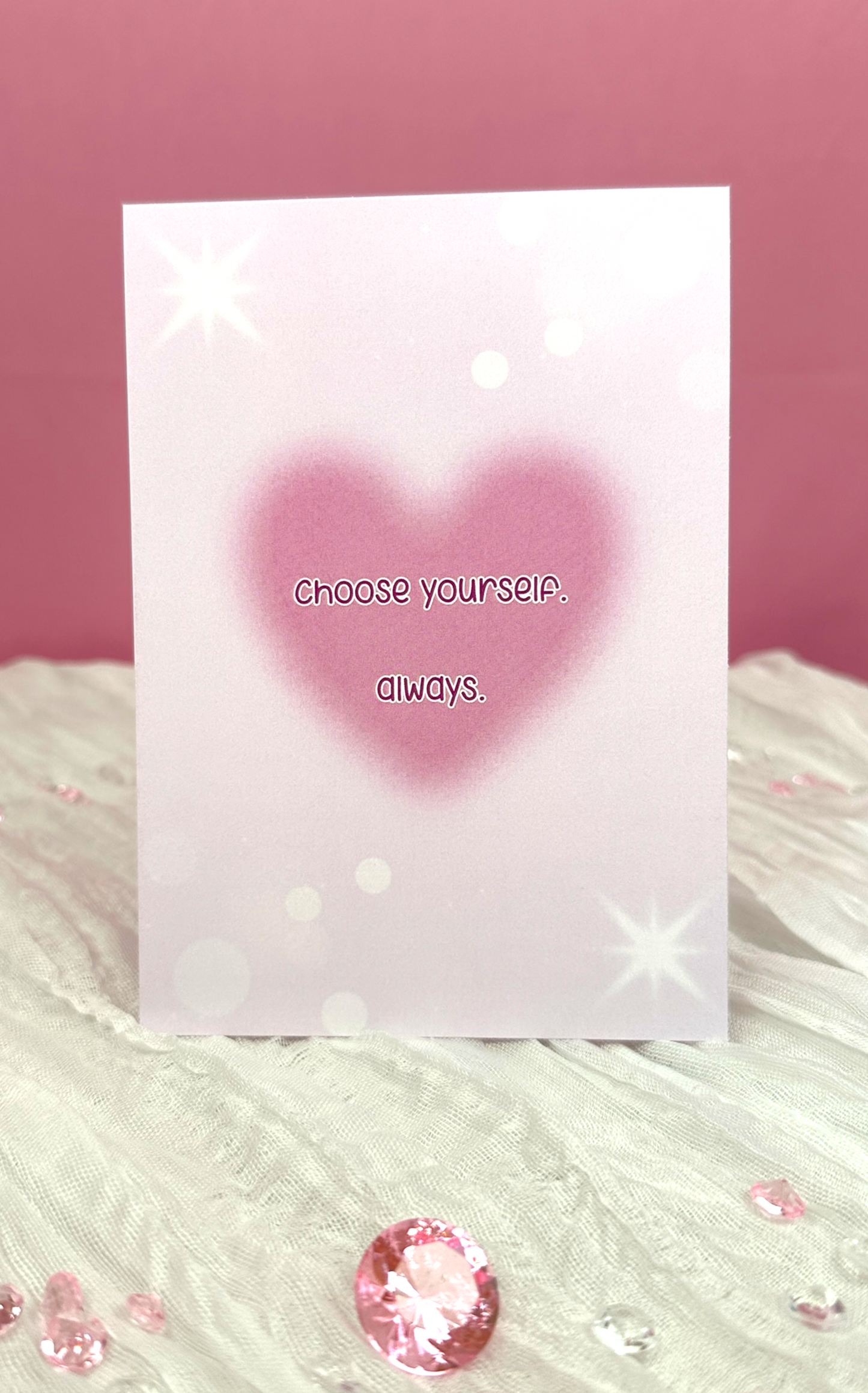 Postkarte "Choose yourself, always" - Flirty Bow Kollektion