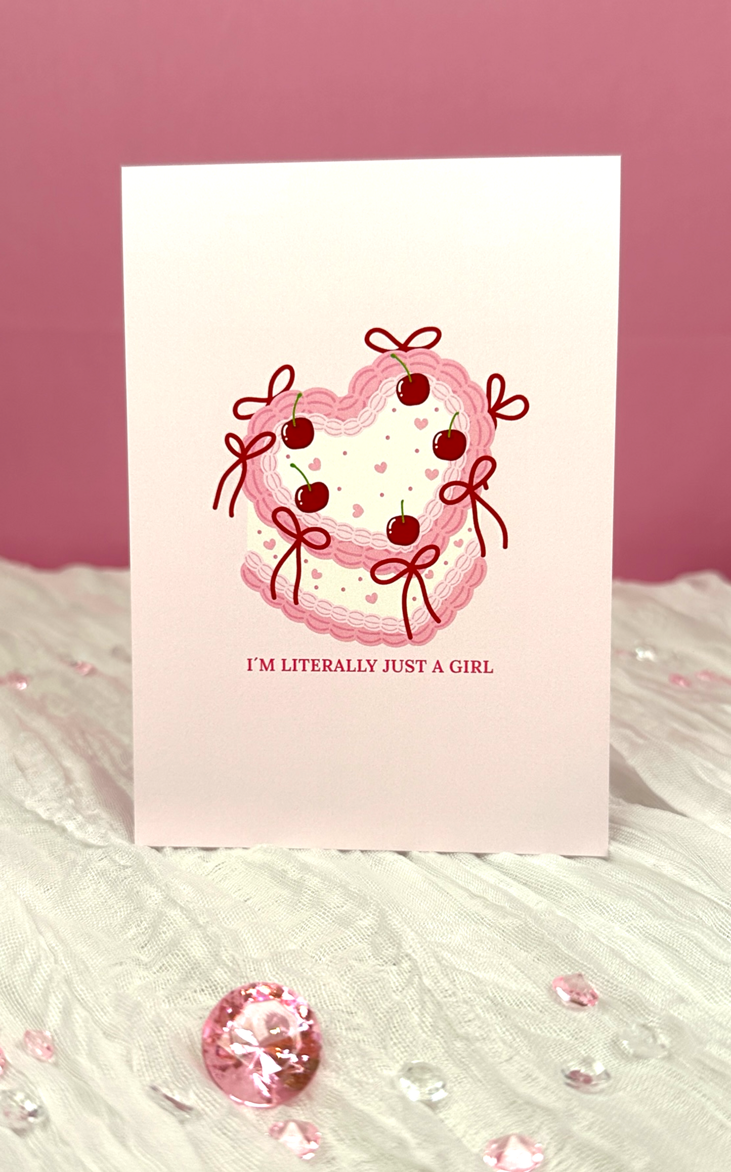 Postkarte "I´m literally just a girl" - Flirty Bow Kollektion
